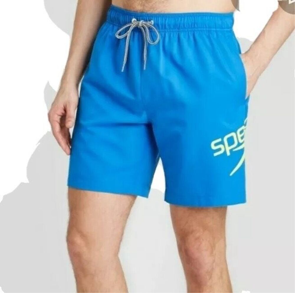 Speedo Men's 18" Volley Swim Trunks Med 2 Way Stretch UPF 50+ Size Large